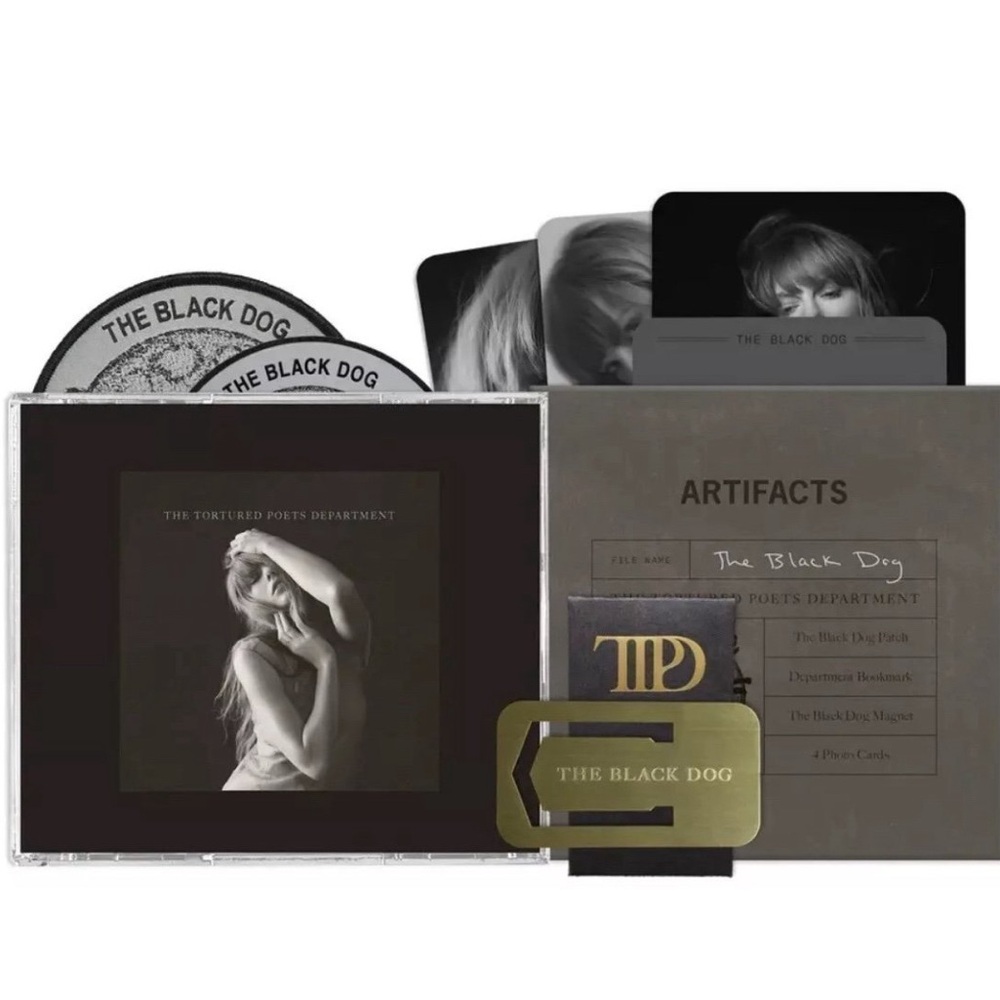 Taylor Swift Tortured Poets Deluxe CD Set With/The Black Dog New Sealed